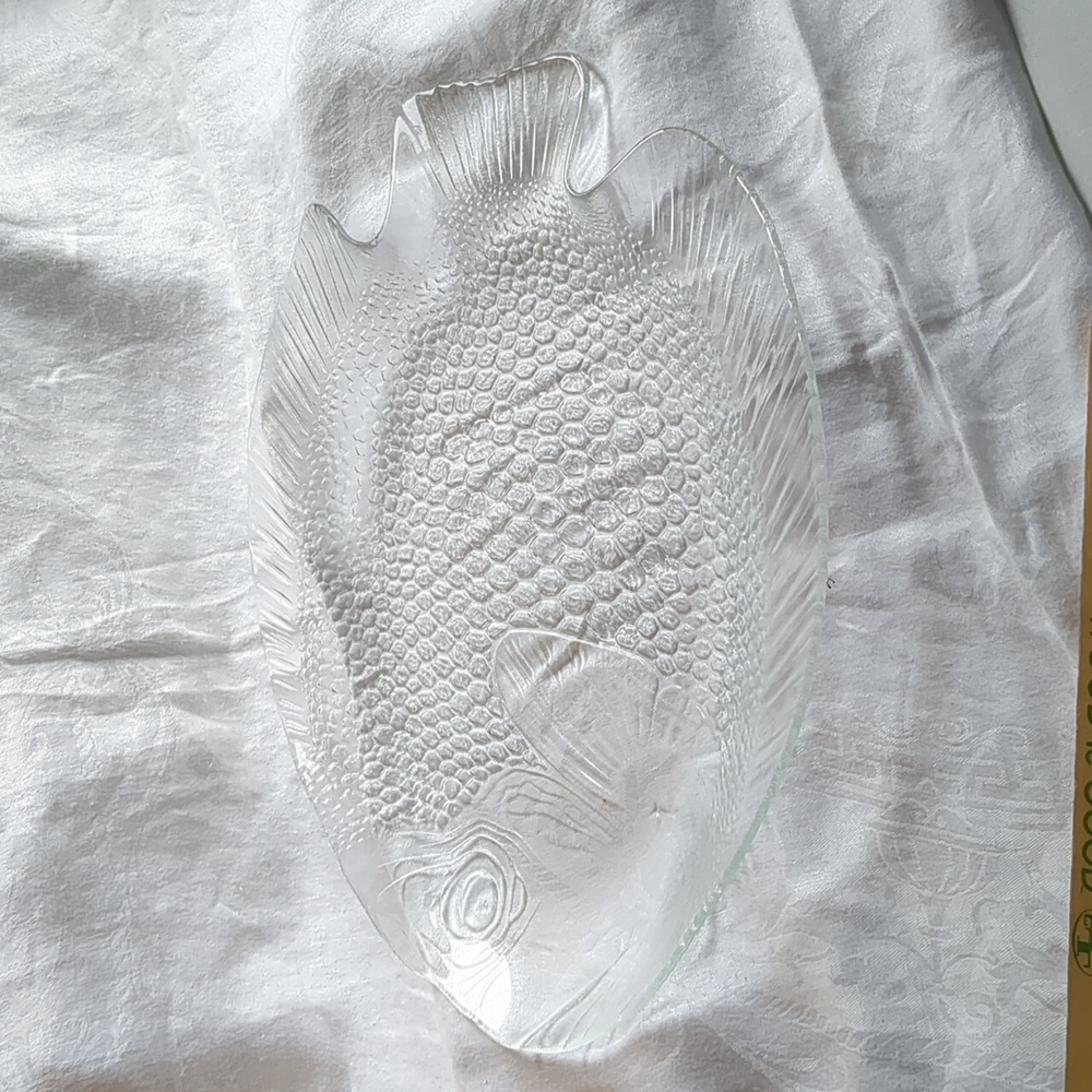 Arcoroc Platter French Glassvery Large Fish-Shaped Plate